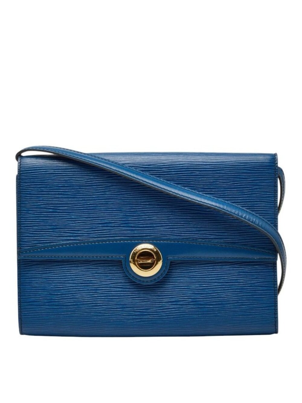 Louis Vuitton Epi Pochette Arche Shoulder Bag Toledo Blue Leather